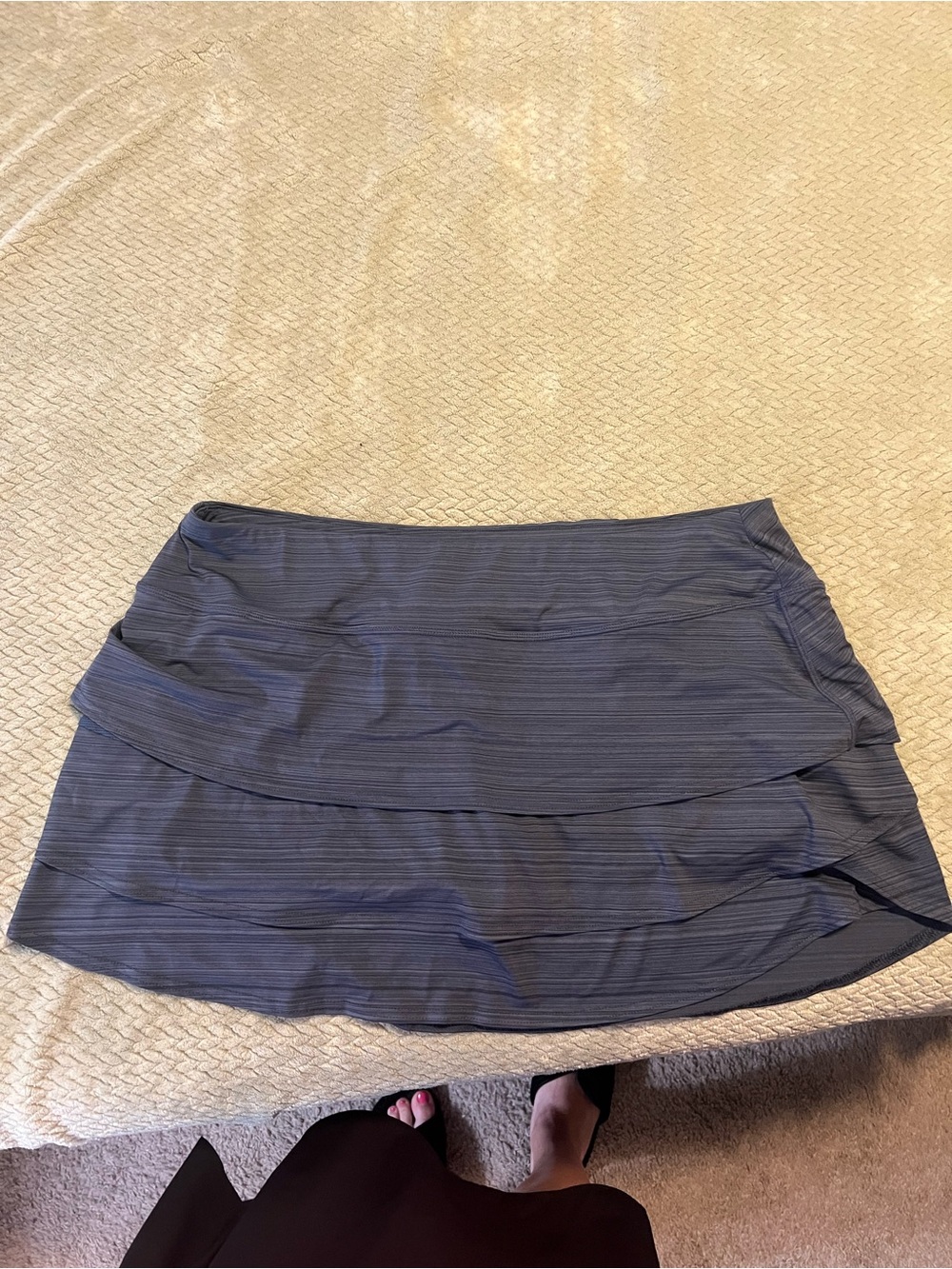 Athleta Navy Layered Mini Skort